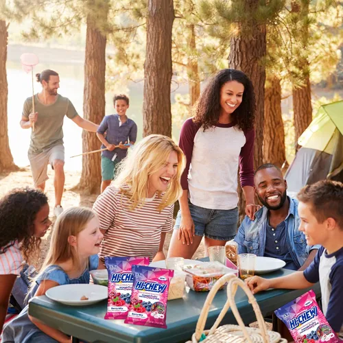 Vista 4 de Sweetzo - Caramelos masticables de mezcla de bayas envueltos individualmente con sabor afrutado, golosinas de tamaño de bocado compartibles, bolsas