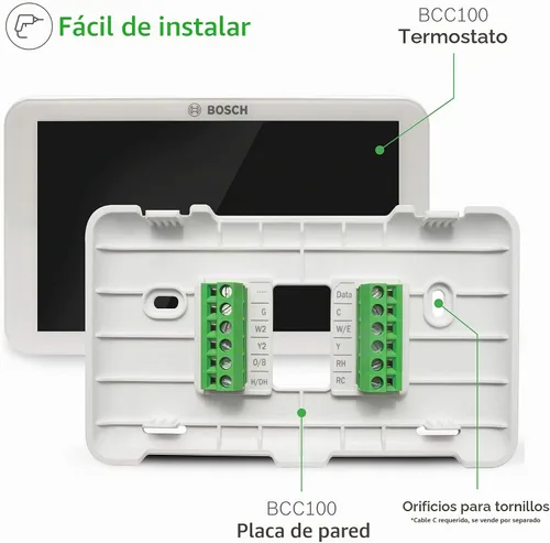 Vista 6 de Bosch termostato con control y conexión Wi-Fi.