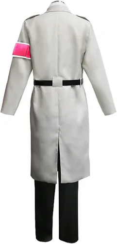 Vista 3 de Attack on Titan Temporada 4 Cosplay Marley Uniforme Militar Conjuntos de Anime Halloween Fiesta