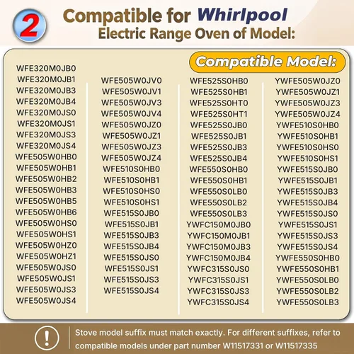 Vista 7 de Metal sólido W11158168 para reemplazos de perillas eléctricas de Whirlpool