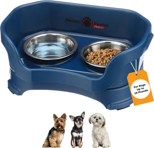 Vista 14 de Neater Pet Brands Neater Feeder Deluxe Cuencos para Perros Elevad os a Prueba de Derrames para Perros Pequeños Menos de 19 lbs, Fabricado en EE.UU.