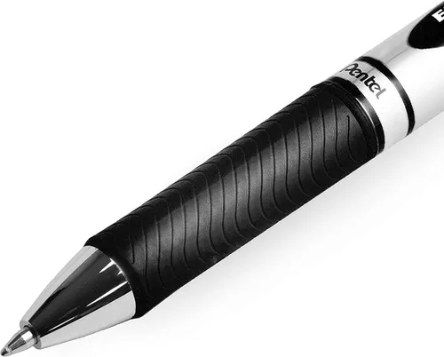 Vista 3 de Pentel EnerGel XM BL77 - Bolígrafo retráctil de tinta de gel líquido, 0.028 in, 54% reciclado, tinta negra, azul, roja, verde y violeta, paquete