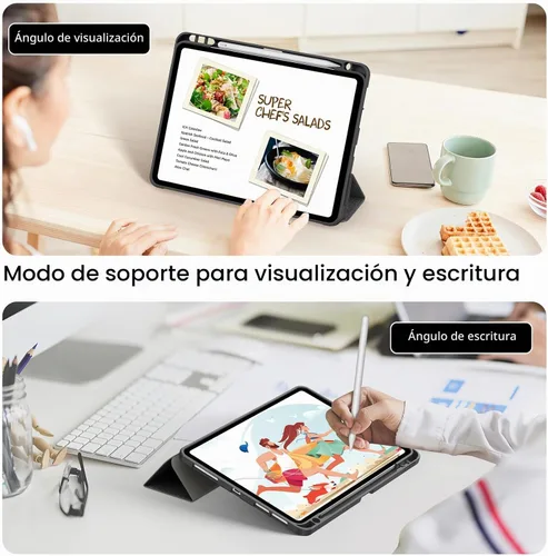 Vista 7 de Soke Funda para iPad Pro 11 (M2) 2022/2021/2020 con soporte para lápices