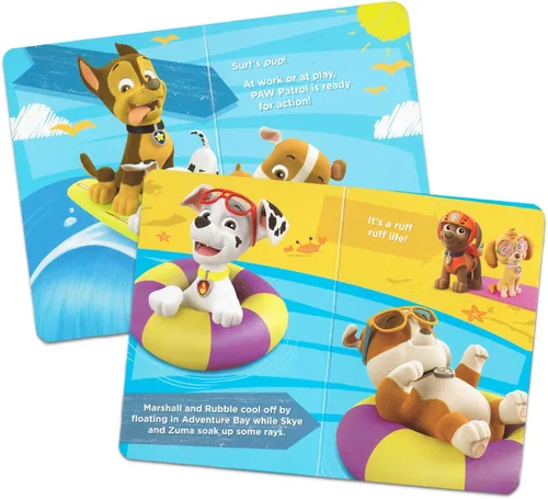 Vista 2 de PAW Patrol - Juego de libros de tablero de 4 formas para niños pequeños con colgador de puerta (Super Set)