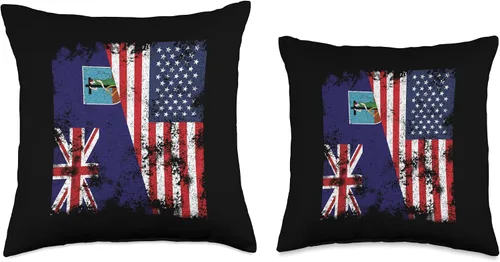 Vista 3 de Montserrat Flag Nation Montserrat - Almohada con diseño de bandera de Estados Unidos, 16 x 16 pulgadas, multicolor