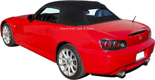 Vista 6 de Techo abatible (2202-2009), de paño de Haartz Stayfast con ventana de vidrio para Honda S2000, Negro