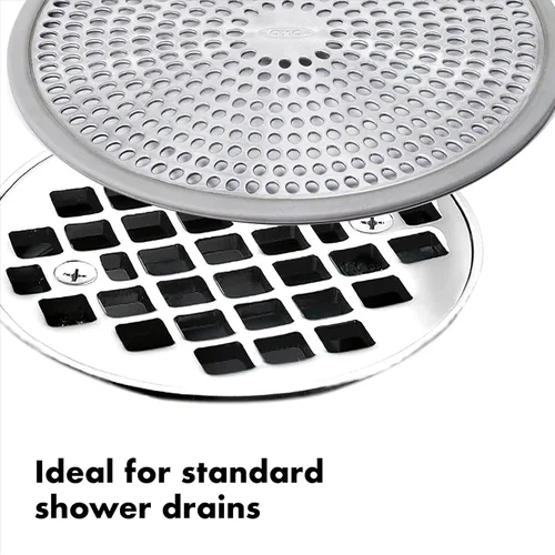Vista 2 de Protector de drenaje para ducha con buena sujeción OXO., Acero, Stainless, A