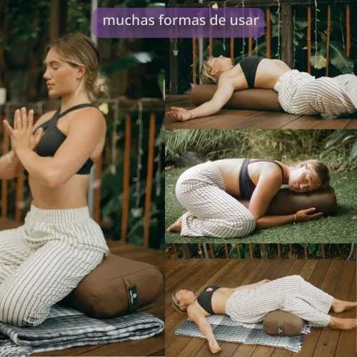 Vista 3 de Hugger Mugger Soporte estándar para yoga - Firme, de apoyo, hecho a mano, duradero Aguamarina