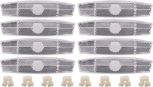 Vista 7 de NUEAYMS Reflector de radios para bicicleta de montaña, 8 piezas, llantas de acero en forma de pez, reflectores de radios, llantas de rueda
