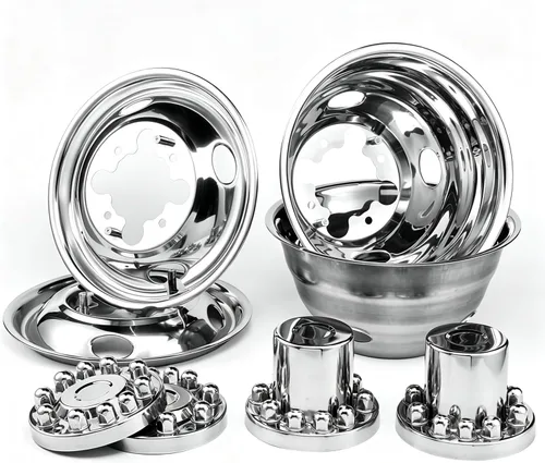 Vista 13 de 4pcs 16" pulido 304 simuladores de rueda de acero inoxidable para Sprinter Van