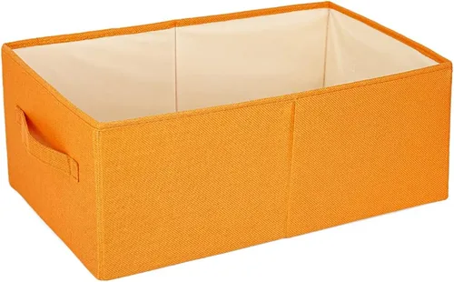 Vista 11 de ALYER Organizador de almacenamiento plegable de tela con asas, contenedor para dormitorio, oficina, armario, bebés, guardería, juguetes, libros