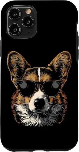 Vista 25 de iPhone 16 Corgi con gafas de sol divertido perro mamá papá Corgi caso