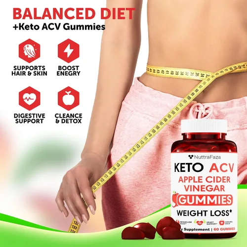 Vista 2 de Suplemento Keto ACV Gummies - Gomitas de vinagre de sidra de manzana keto