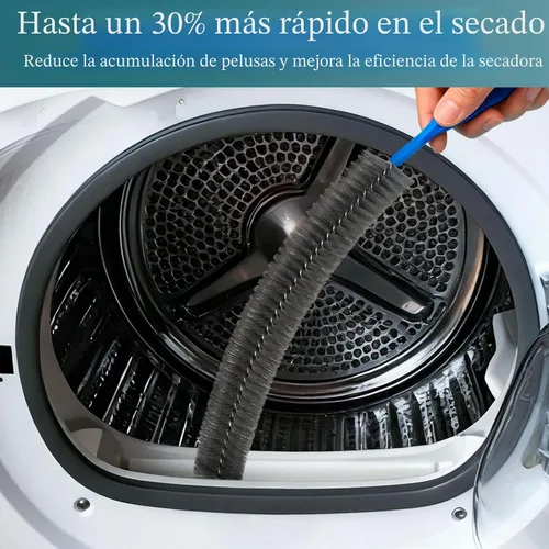 Vista 5 de Kit limpiador de ventilación de secadora, cepillo de drenaje, cepillo