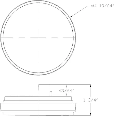 Vista 7 de Lumitronics RV HALO LED 4 pulgadas selladas redondas de parada/giro/luces traseras (par de luces rojas) (paquete de 4)