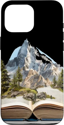 Vista 19 de Funda de lectura para iPhone 12 Pro Max Book Mountain Nature Bookworm Reader Hiker