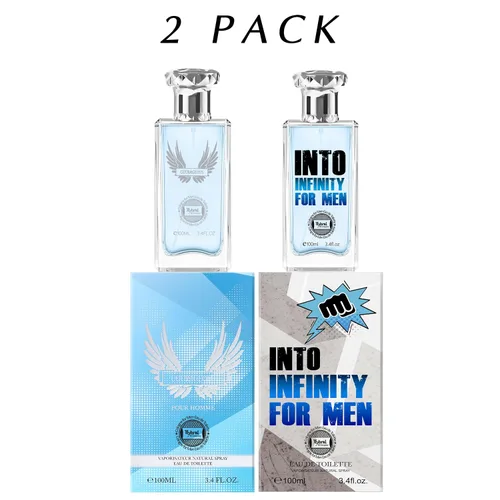 Vista 2 de Hybrid & Company Hombres 2 Pcs Courageous Into Infinity Eau De Perfum Vaporisateur Natural Spray