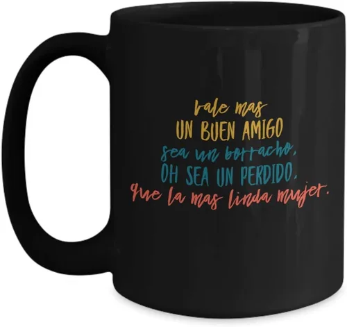 Vista 5 de Taza Cafe Un AMiGO Vaso, taza de café divertidas, tazas personalizadas, taza de café inspiradoras, taza con mensajes positivos., 11onza