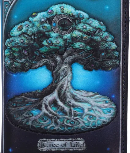 Vista 6 de Nemesis Now, Verde, 7.3 in Árbol de la Vida Pagana Luna En Relieve Monedero