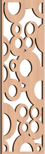 Vista 9 de 9 3/8"W x 24 3/8"H x 1/4"T Farwell Decorativos Paneles de Pared de Madera Calado, Hickory