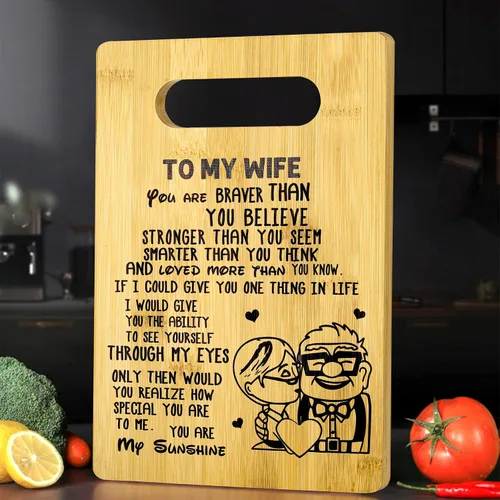 Vista 8 de Regalos para mamá de hija e hijo, regalos de cumpleaños para mamá, tabla de cortar de madera personalizada para mamá, regalos de cumpleaños