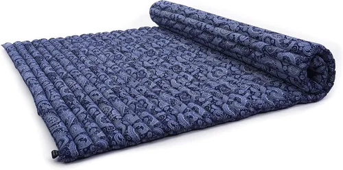 Vista 52 de Leewadee - Colchón de piso plegable - Futón japonés enrollable -Alfombra de tatami triple pliegue - Cama de piso para invitados - Colchón de camping