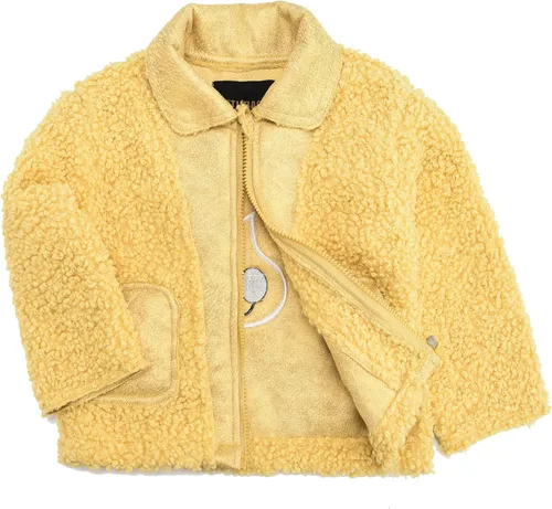 Vista 2 de Baby Girls Boys Fleece Leather Jackets Outwear