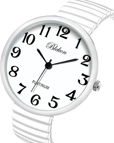 Vista 4 de Blekon Collections Nuevo Reloj de Moda con Correa Elástica de Tamaño Super Grande, Movimiento Japonés PC21J