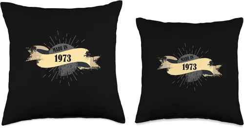 Vista 3 de Made in 1973 Birthday Vintage Retro Throw Pillow