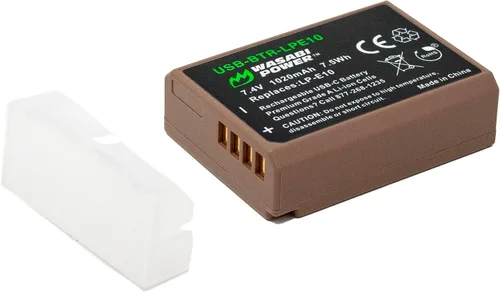 Vista 8 de Wasabi Power Batería USB (Serie Ginger) para Canon LP-E10 y Canon EOS Rebel T3, Rebel T5, Rebel T6, Rebel T7, Rebel T100, 1100D, 1200D, 1300D