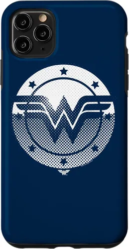 Vista 19 de Wonder Woman Funda con logotipo de escudo de medio tono para iPhone 17