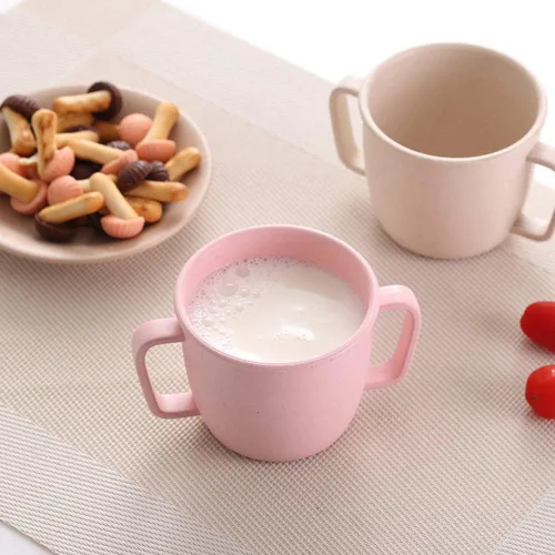 Vista 7 de Tazas de fibra de bambú de tamaño pequeño de 7.8 fl oz para adultos y niños, juego de 4 tazas irrompibles para agua, leche, jugo, té
