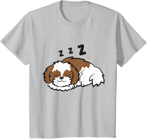 Vista 20 de Camiseta Tired Shih Tzu Dog Cute Sleeping Shih Tzu, Blanco