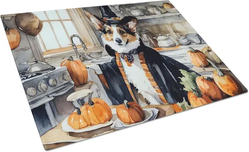 Vista 56 de Caroline's Treasures DAC1720LCB Affenpinscher - Tabla de cortar de vidrio con calabazas para cocina de otoño, grande, decorativa, de vidrio