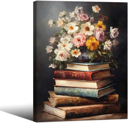 Vista 27 de Cartel de libro gótico de academia oscura vintage de mediados del siglo, arte de pared de lienzo victoriano de medio siglo, impresiones estéticas