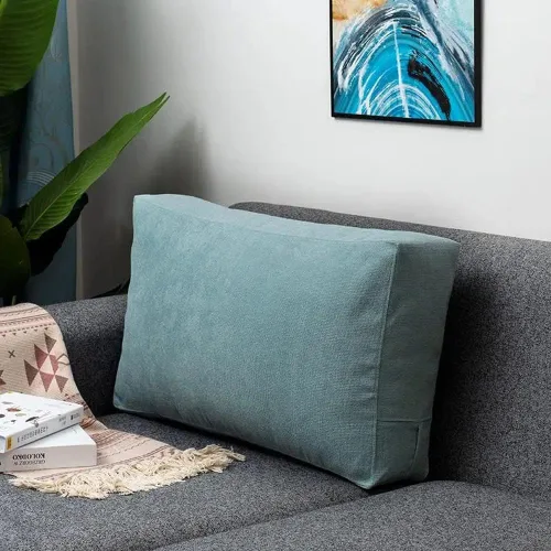 Vista 11 de YURRO Cojín de apoyo lumbar rectangular grande, almohada de lectura suave para sofá y cama, almohada de respaldo desmontable con cremallera oculta