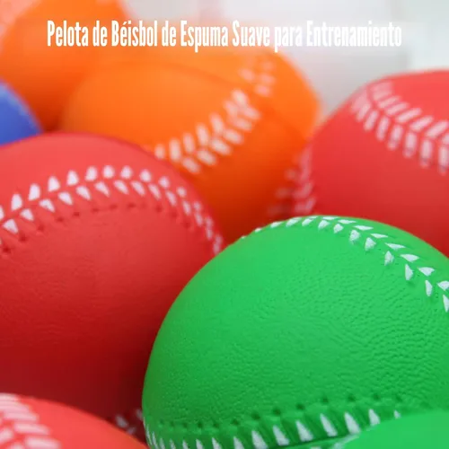 Vista 4 de Magicorange Béisbol, Bolas de Espuma para Entrenamiento de Béisbol Bolas de Práctica sin Marcado para Golpear, Lanzamiento Suave, Bateo, Campo Azul