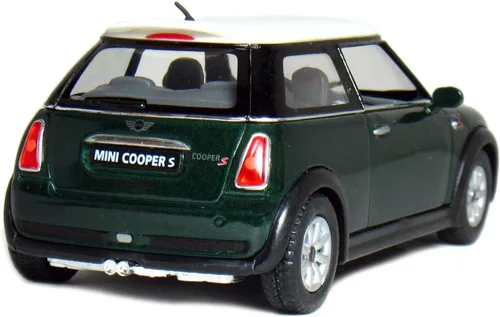 Vista 2 de KiNSMART - Mini Cooper S 5 "escala 1:28 modelo de metal fundido a presión coche de juguete (verde)