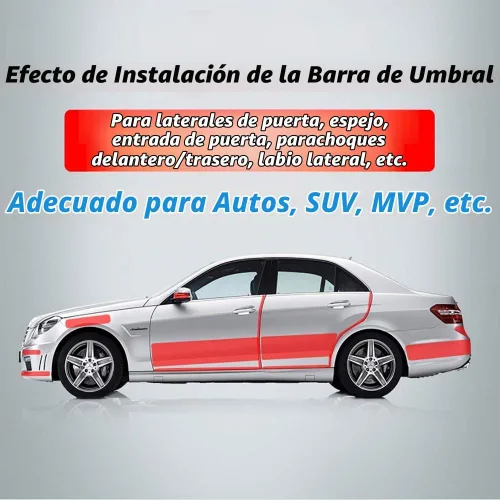 Vista 7 de QBUC - Protector de borde de puerta de coche, transparente, universal, protector de umbral de puerta de coche, protector de borde, película