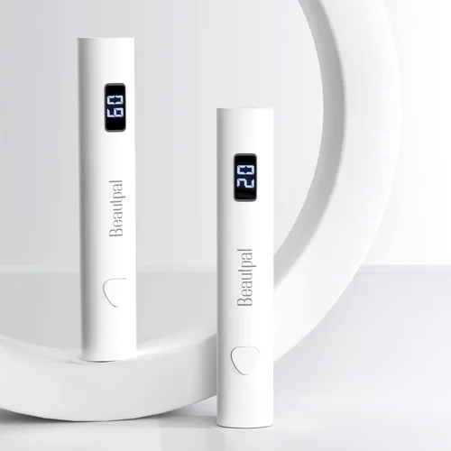 Vista 6 de BEAUTPAL - Luz UV de mano para uñas, mini secadora de uñas, luz LED con soporte magnético, pantalla LCD, lámpara de uñas de gel recargable