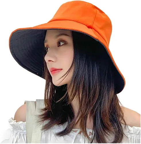 Vista 8 de Women's Wide Brim Fisherman Hat UV Protection Foldable Adjustable Sun Beige