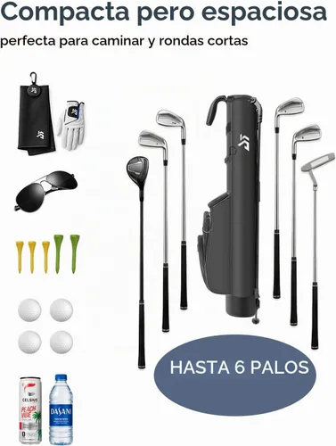 Vista 2 de Dragon Tiger Origin Lightweight Sunday Golf Bag, Small Golf Bag with Stand Negro
