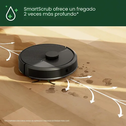 Vista 7 de iRobot Roomba 105X Robot Aspirador y Trapeador Combo, Base de Vacío Automático, Autovaciado hasta 75 días, Succión de Elevación de Potencia 70×