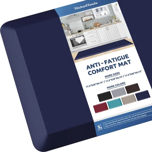 Vista 65 de KitchenClouds Alfombra de Cocina Acolchada Anti Fatiga 17.3"x28" Impermeable, Antideslizante, Alfombras de Pie y Comodidad para Escritorio/Piso