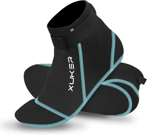 Vista 8 de XUKER Calcetines de neopreno, 0.118 in Playa Voleibol Arena Fútbol Agua Traje Calcetines para Buceo Snorkeling Kayak Remo