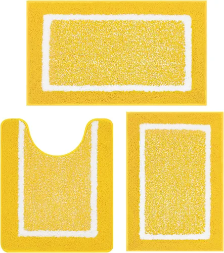 Vista 62 de Pauwer Juego de baño, alfombras de baño antideslizantes, alfombras de ducha absorbentes para suelo de baño, bañera y ducha, color azul aguamarina