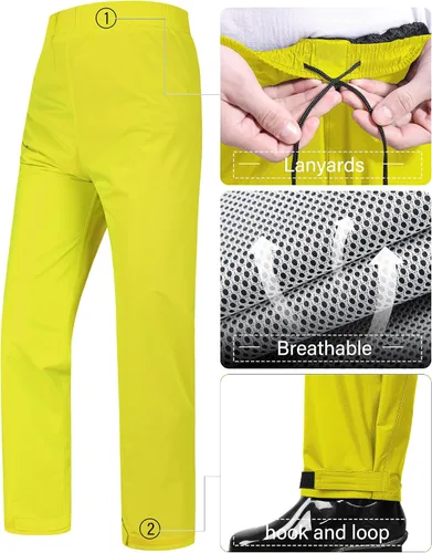 Vista 4 de iCreek Rain Suit Waterproof Jacket and Trouser Suit Raincoat for Men and Women Outdoor All-Sport Breathable Anti-storm