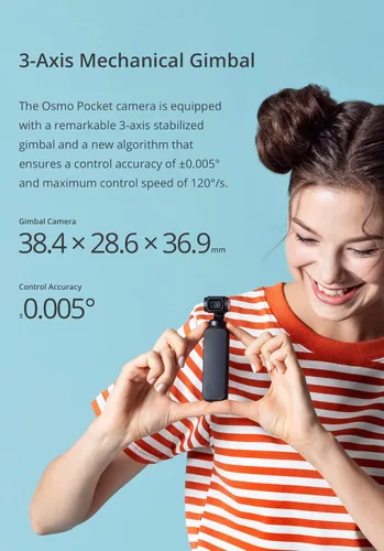 Vista 6 de DJI Osmo Pocket Handheld 3-Axis 4k Gimbal Estabilizador con cámara integrada