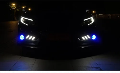 Vista 9 de x xotic tech Cubierta de bisel de luces antiniebla LED para parachoques delantero, compatible con Honda Civic 10ª generación 2016-2018 2/4 puertas
