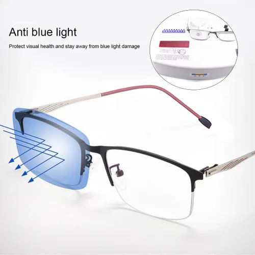 Vista 7 de YIMI Gafas de lectura fotocrómicas progresivas multifoco Bisagra de resorte UV400 Gafas de sol con bloqueo de luz azul Gafas de transición